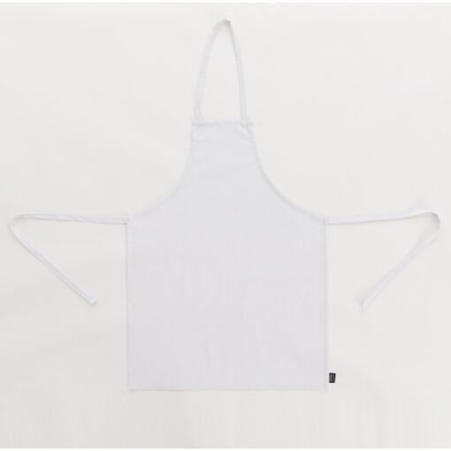 DELANTAL SIN BOLSILLO 100% LINO BLANCO. Delantal unisex sin bolsillo sin lazada trasera. Tacto suave