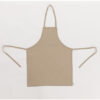 DELANTAL SIN BOLSILLO 100% LINO TAUPE. Delantal unisex sin bolsillo sin lazada trasera. Tacto suave