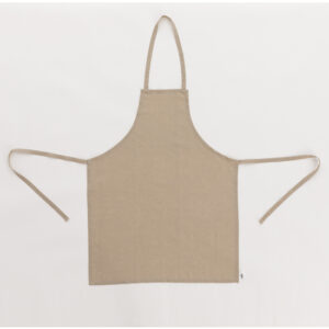 DELANTAL SIN BOLSILLO 100% LINO TAUPE. Delantal unisex sin bolsillo sin lazada trasera. Tacto suave