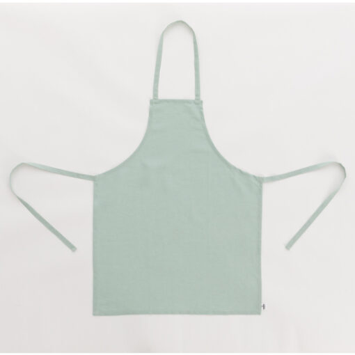 DELANTAL SIN BOLSILLO 100% LINO AQUA. Delantal unisex sin bolsillo sin lazada trasera. Tacto suave
