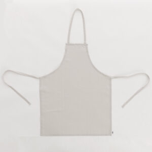 DELANTAL SIN BOLSILLO 100% LINO LIGHT GREY. Delantal unisex sin bolsillo sin lazada trasera. Tacto suave