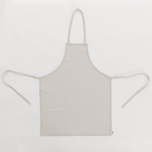 DELANTAL SIN BOLSILLO 100% LINO LIGHT GREY. Delantal unisex sin bolsillo sin lazada trasera. Tacto suave