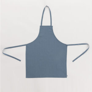 DELANTAL SIN BOLSILLO 100% LINO DENIM BLUE. Delantal unisex sin bolsillo sin lazada trasera. Tacto suave