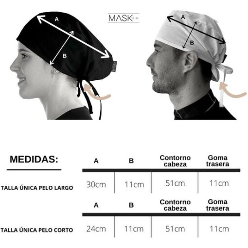 cocinero.. modelo Milan Grey  Categoría: ULTIMAS OPORTUNIDADES  Calidad: Satén 100% Algodón Orgánico  · Tejido elástico para perfecta adaptación al contorno de la cabeza. · Cintas elásticas para ajustar. · Tacto extrasuave. · Ideal para todo tipo de profesionales. · Antibacteriano.  Tipo de Estampación: Nuestros gorros de uso profesional se confeccionan a mano
