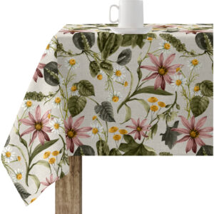 Mantel resinado antimanchas modelo V19  Categoría: Nueva colección algodón  Calidad: Tejido 100% algodón resinado antimanchas (tacto plastificado).  Mantel confeccionado antimanchas