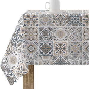 Mantel resinado antimanchas modelo 0120-22  Categoría: Nueva colección algodón  Calidad: Tejido 100% algodón resinado antimanchas (tacto plastificado).  Mantel confeccionado antimanchas