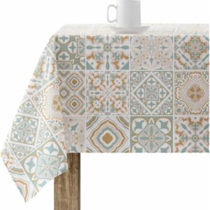 Mantel resinado antimanchas modelo 0120-187  Categoría: Nueva colección algodón  Calidad: Tejido 100% algodón resinado antimanchas (tacto plastificado).  Mantel confeccionado antimanchas