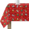 MANTEL RESINADO (TACTO PLASTIFICADO) ANTIMANCHAS MODELO LOONEY TUNES CHRISTMAS 01. Mantel estampado confeccionado antimanchas