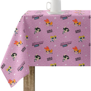 Mantel resinado (tacto plastificado) antimanchas modelo Powerpuff 5  Modelo: Powerpuff 5 Color: multicolor Composición: Tejido 100% algodón resinado. Tipo de Confección:  Tipo de Estampación: Estampamos en pigmento