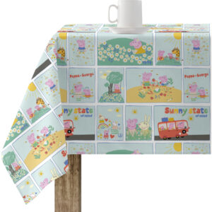 Mantel resinado (tacto plastificado) antimanchas modelo Comic 01  Modelo: Comic 01 Color: multicolor Composición: Tejido 100% algodón resinado. Tipo de Confección:  Tipo de Estampación: Estampamos en pigmento