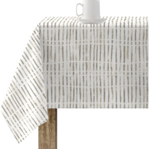 Mantel resinado antimanchas modelo 0120-186  Categoría: Lisos y Básicos  Calidad: Tejido 100% algodón resinado antimanchas (tacto plastificado).  Mantel confeccionado antimanchas