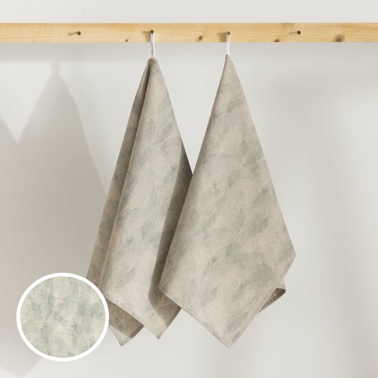 Pack 2 unidades paño de cocina 0120-287 Categoría: Lino estampado Calidad: 30% Lino