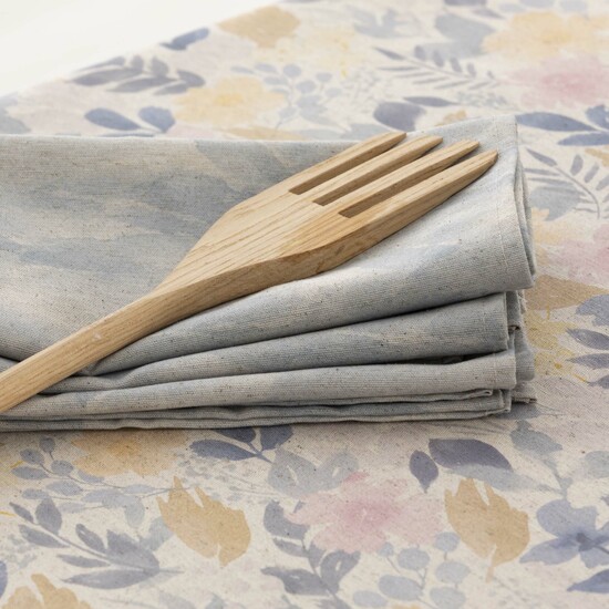 10% poliéster El lino no necesita demasiada presentación. Estos manteles de algodón y lino inspiran naturaleza