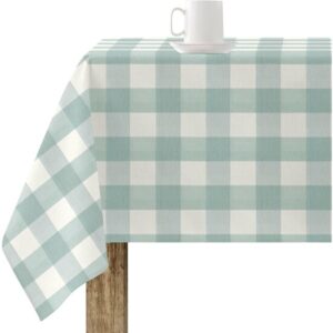 Mantel resinado modelo Cuadros 550-12  Categoría: Vichy Lovers  Calidad: Tejido 65% algodón orgánico - 35% poliéster resinado antimanchas (tacto plastificado).  Mantel confeccionado antimanchas