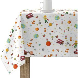 Mantel resinado antimanchas modelo UNIVERSO 1  Categoría: ULTIMAS OPORTUNIDADES  Calidad: Tejido 100% algodón resinado antimanchas (tacto plastificado).  Mantel confeccionado antimanchas