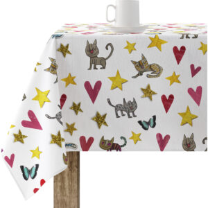 Mantel resinado modelo Gatets de Anna Llenas  Categoría: ULTIMAS OPORTUNIDADES  Calidad: Manteles resinados antimanchas  Tejido 100% algodón resinado.  Tipo de Estampación:   Sobre nosotros: Muare home se compone de un equipo de 26 personas jóvenes y muy empeñadas en reivindicar que podemos hacer crecer una marca 100% made in valencia. Tenemos telares