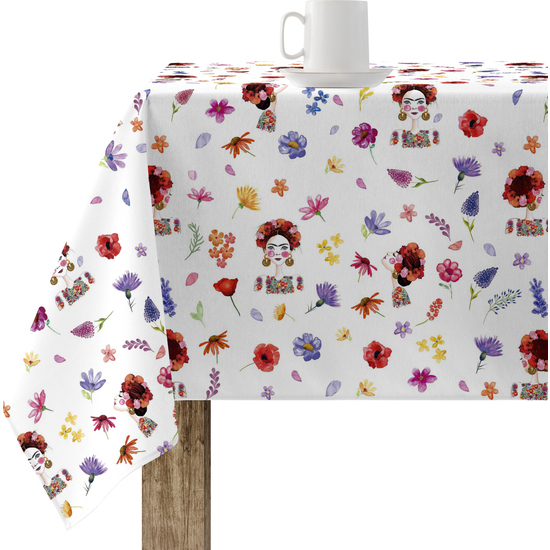 Mantel resinado antimanchas modelo 0120-54 Categoría: ULTIMAS OPORTUNIDADES Calidad: Tejido 100% algodón resinado antimanchas (tacto plastificado). Mantel confeccionado antimanchas