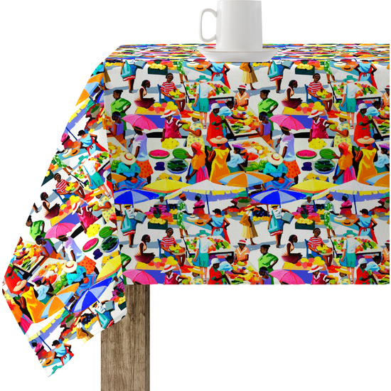 Mantel resinado antimanchas modelo 0120-120 Categoría: ULTIMAS OPORTUNIDADES Calidad: Tejido 100% algodón resinado antimanchas (tacto plastificado). Mantel confeccionado antimanchas