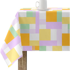 Mantel resinado antimanchas modelo 0120-146  Categoría: ULTIMAS OPORTUNIDADES  Calidad: Tejido 100% algodón resinado antimanchas (tacto plastificado).  Mantel confeccionado antimanchas