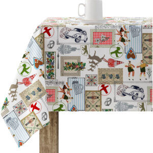 Mantel resinado antimanchas modelo 0120-86  Categoría: ULTIMAS OPORTUNIDADES  Calidad: Tejido 100% algodón resinado antimanchas (tacto plastificado).  Mantel confeccionado antimanchas