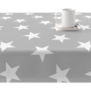 Mantel resinado antimanchas modelo E-Polar Gris  Categoría: ULTIMAS OPORTUNIDADES  Calidad: Tejido 100% algodón resinado antimanchas (tacto plastificado).  Mantel confeccionado antimanchas