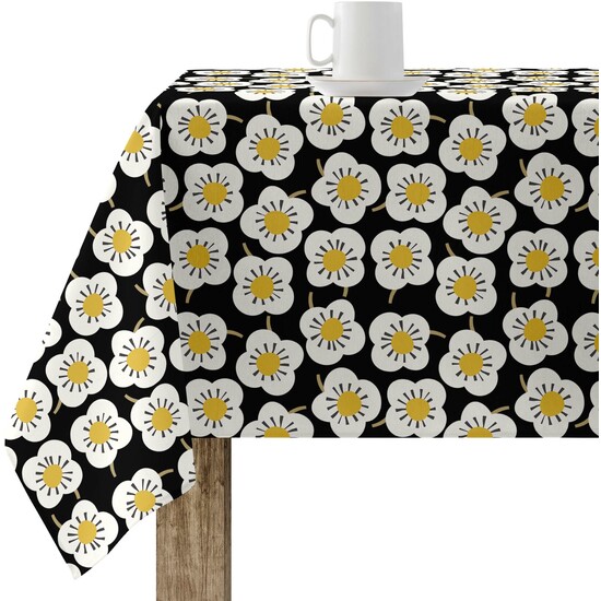 Mantel resinado antimanchas modelo 0120-111 Categoría: ULTIMAS OPORTUNIDADES Calidad: Tejido 100% algodón resinado antimanchas (tacto plastificado). Mantel confeccionado antimanchas