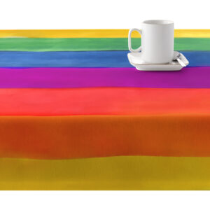 estos manteles son resistentes a las manchas y fáciles de limpiar. A pesar de su resinado