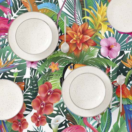 mantiene una flexibilidad que evita que se vuelva completamente rígido. Este mantel es 100% algodón orgánico