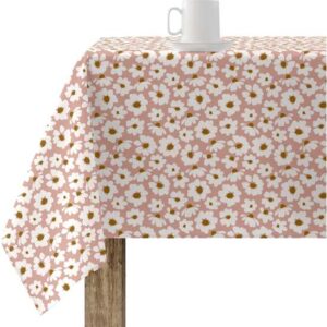 Mantel resinado antimanchas Xalo rosa. Mantel confeccionado con tecnología antimanchas