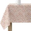 Mantel resinado antimanchas Xalo rosa. Mantel confeccionado con tecnología antimanchas