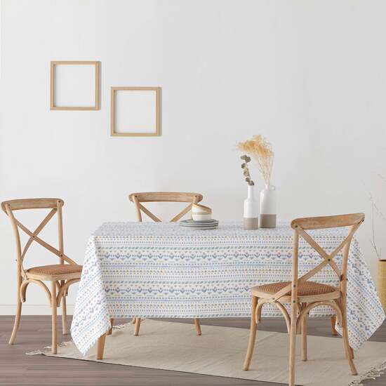 mantiene una flexibilidad que evita que se vuelva completamente rígido. Este mantel es 100% algodón orgánico