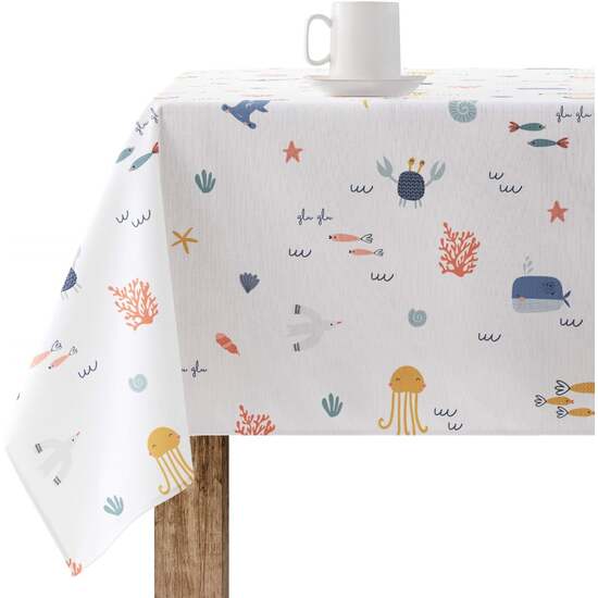 Mantel resinado antimanchas 220-50. Mantel confeccionado con tecnología antimanchas