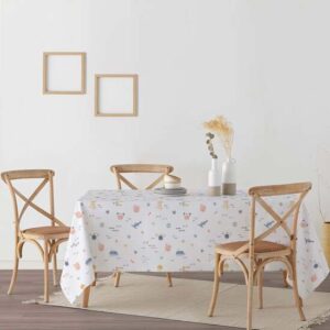 mantiene una flexibilidad que evita que se vuelva completamente rígido. Este mantel es 100% algodón orgánico
