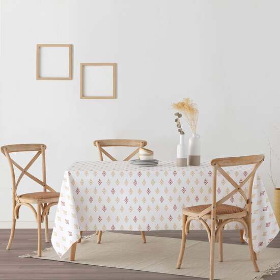 mantiene una flexibilidad que evita que se vuelva completamente rígido. Este mantel es 100% algodón orgánico
