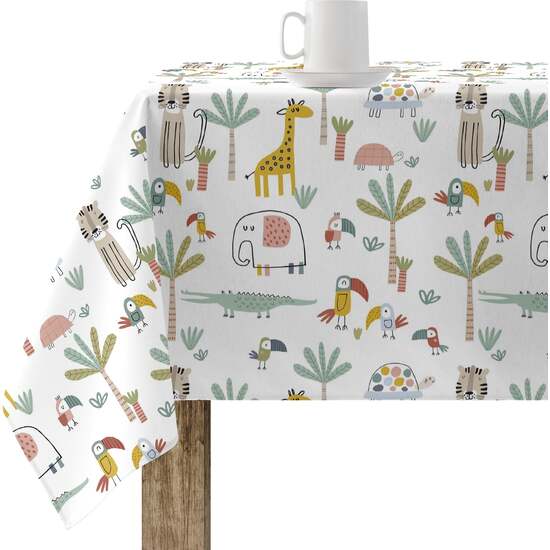 Mantel antimanchas 100% algodón Jeddah. Mantel confeccionado con tecnología antimanchas