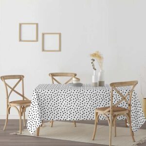 mantiene una flexibilidad que evita que se vuelva completamente rígido. Este mantel es 100% algodón Half Panamá lo que lo hace aún más atractivo al ser un tejido natural. Además