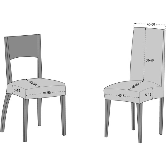 FUNDA SILLA ASIENTO TÚNEZ PACK 2 MARFIL - Imagen 4