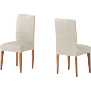 FUNDA SILLA RESPALDO TÚNEZ PACK 2 MARFIL