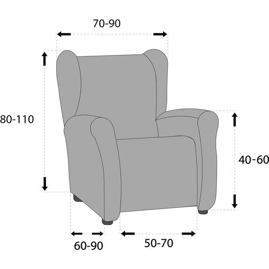 FUNDA SILLÓN OREJERO TÚNEZ MARFIL - Imagen 4