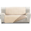 CUBRE SOFÁ MILANO 2 PLAZAS BEIGE/CUERO