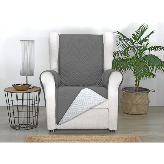 CUBRE SOFÁ MILANO 1 PLAZA GRIS/ANTRACITA - Imagen 2