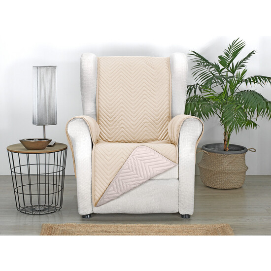 CUBRE SOFÁ MILANO 1 PLAZA BEIGE/LINO - Imagen 2