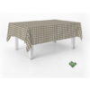 MANTEL TEFLONADO CONFECCIONADO VICHY CUERO 240X140 CM