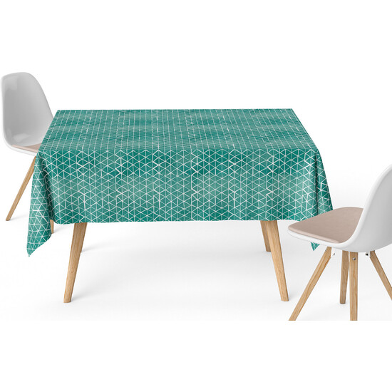 MANTEL RESINADO CERVIA AZUL 140X140 CM - Imagen 2