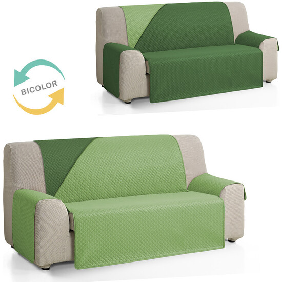 CUBRE SOFÁ DIAMOND 4 PLAZAS VERDE/BOTELLA - Imagen 2