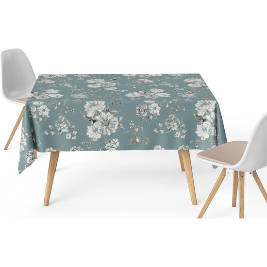 MANTEL RESINADO DANIELA TURQUESA 300X140 CM - Imagen 2