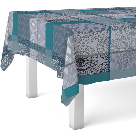 MANTEL HULE POMPE 260X140 AZUL - Imagen 2