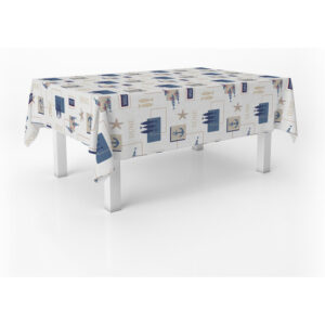 MANTEL HULE SEA AZUL 140X140 CM