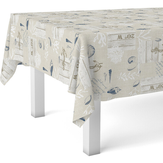 MANTEL HULE NARCEA AZUL 140X140 CM - Imagen 2