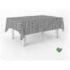 MANTEL TEFLONADO CONFECCIONADO VICHY GRIS OSCURO 140 REDONDO